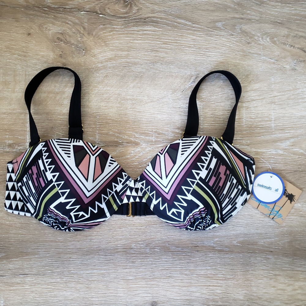 Swimsuits For All Tribal Print Bikini Top